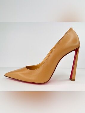 Christian Louboutin Condora 100mm Beige Leather Pumps Size EU 39